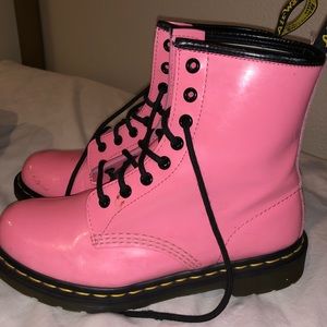 Pink Leather Dr. Martens